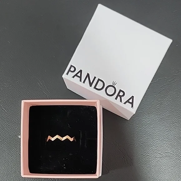 Pandora Jewelry Pandora Timeless Zigzag Ring Rose Goldplated
